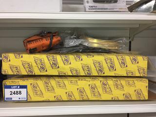 (2) 1967-68 Full Size Chev Under Hood Insulation w/ Clips, Battery Warmer, (2) Bullard Brackets w/ Quantity of Bullars Vises.