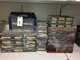 (5) Parts Bins w/ Assorted Hardware in Compartments.