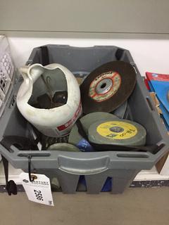 Bin of Assorted Grinding Discs.