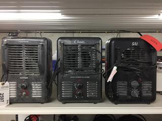 (3) Portable Fan-Forced Utility Heaters, May Require Repair.