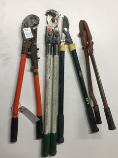 Thomas & Betts Ratchet Crimper, Cable Cutter, Steel Strap Cutter & Pruner.