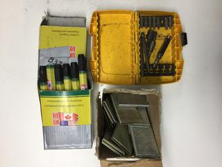Canvas Bag of Assorted Hand Tools, c/w Hammer, Screwdrivers, Pry Bars, Staples, Etc.