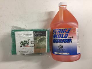 (1) Gallon Strike Hold Pressure Washer Detergent & (5) Micro Fibre Cloths.