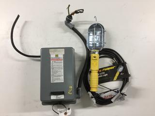 Trouble Light & 50 Amp Breaker Box