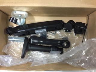 (2) Full Motion Desk Mount Gas Spring LED Arm, Model DC2-A680G.