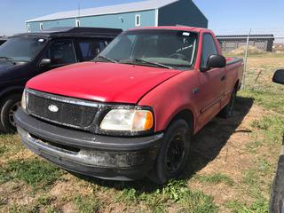 Selling Off- Site -  1997 Ford F150 Reg Cab Short Box c/w V8, Auto, Bad Engine, Showing 273,533 Kms, VIN 2FTDF1723VCA65616.  Location - 527 North 200 East, Raymond, AB -  For Further Information Please Call Chris 403-308-1161.