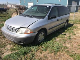 Selling Off- Site -  2001 Ford Windstar c-w 6 Cyl, Auto, No Key, Running Condition Unknown, VIN 2FMZA55471BB71806.  Location - 527 North 200 East, Raymond, AB -  For Further Information Please Call Chris 403-308-1161.