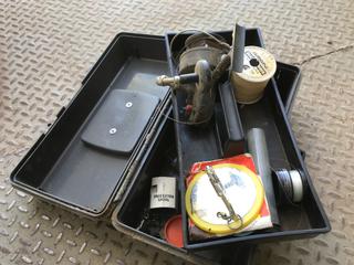 Selling Off- Site -  Tackle Box c/w Misc. Fishing Gear.  Location - 527 North 200 East, Raymond, AB -  For Further Information Please Call Chris 403-308-1161.