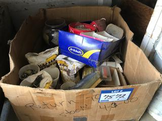 Selling Off- Site -  Box of Misc. Screws, Nails Hardware, Etc.  Location - 527 North 200 East, Raymond, AB -  For Further Information Please Call Chris 403-308-1161.