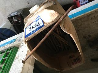 Selling Off- Site -  Box of 12" Spikes.  Location - 527 North 200 East, Raymond, AB -  For Further Information Please Call Chris 403-308-1161.