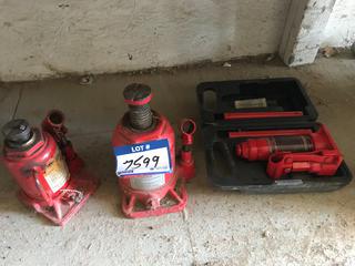 Selling Off- Site -  (3) Bottle Jacks.  Location - 527 North 200 East, Raymond, AB -  For Further Information Please Call Chris 403-308-1161.