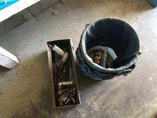 Selling Off- Site -  Miscellaneous Tools w/Bucket & Box.  Location - 527 North 200 East, Raymond, AB -  For Further Information Please Call Chris 403-308-1161.
