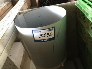 Selling Off- Site -  Galvanized Flashing 96"x24".  Location - 527 North 200 East, Raymond, AB -  For Further Information Please Call Chris 403-308-1161.