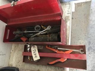 Selling Off- Site -  Red Tool Box w/Misc. Tools.  Location - 527 North 200 East, Raymond, AB -  For Further Information Please Call Chris 403-308-1161.