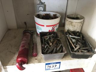 Selling Off- Site -  (4) Containers of Misc. Bolts and Grease Gun.  Location - 527 North 200 East, Raymond, AB -  For Further Information Please Call Chris 403-308-1161.