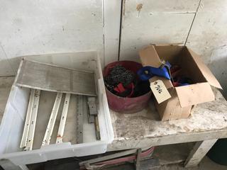 Selling Off- Site -  Bin w/Hinges, Draw Roller Vent, (8) Straps & 30 Ft. Light Chain.  Location - 527 North 200 East, Raymond, AB -  For Further Information Please Call Chris 403-308-1161.