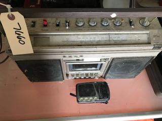 Selling Off- Site -  (2) antique Radios, Pioneer Boom Box & Cosmo Hand Held Transistor.  Location - 527 North 200 East, Raymond, AB -  For Further Information Please Call Chris 403-308-1161.