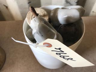 Selling Off- Site -  Bucket of Insulators.  Location - 527 North 200 East, Raymond, AB -  For Further Information Please Call Chris 403-308-1161.