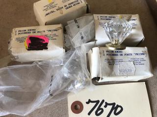 Selling Off- Site -  (10) Vintage Prism Knobs Still In Boxes.  Location - 527 North 200 East, Raymond, AB -  For Further Information Please Call Chris 403-308-1161.