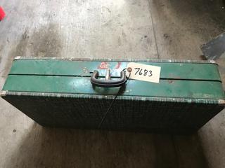 Selling Off- Site -  Vintage Coleman Fold Up Table Green.  Location - 527 North 200 East, Raymond, AB -  For Further Information Please Call Chris 403-308-1161.