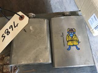 Selling Off- Site -  (2) Stainless Steel Flasks 7 oz & 8 oz.  Location - 527 North 200 East, Raymond, AB -  For Further Information Please Call Chris 403-308-1161.