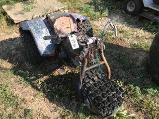 Selling Off- Site -  Honda Trike, Fire Damaged, Parts Only.  Location - 527 North 200 East, Raymond, AB -  For Further Information Please Call Chris 403-308-1161.