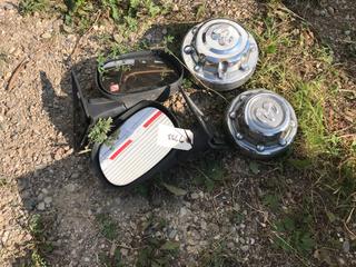 Selling Off- Site -  2002 Dodge Truck Mirrors & Wheel Caps.  Location - 527 North 200 East, Raymond, AB -  For Further Information Please Call Chris 403-308-1161.