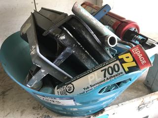 Selling Off- Site -  Bin of Paint Trays & Calking Guns.  Location - 527 North 200 East, Raymond, AB -  For Further Information Please Call Chris 403-308-1161.