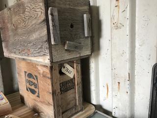 Selling Off- Site -  (2) Antique Wood Crates.  Location - 527 North 200 East, Raymond, AB -  For Further Information Please Call Chris 403-308-1161.