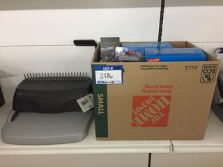 GBC CombBind C110 c/w Binding Spines, Paper, CPU Stands & Polycom Communicator.