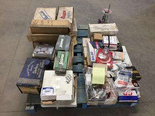 Pallet of Assorted Tire Balancing Weights, Gaskets & Small Engine Parts.