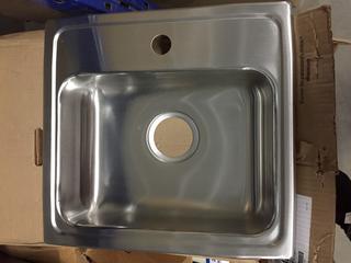 Elkay Lustertone Top Mount Single Stainless Steel Sink, 19"x 18"x 5".