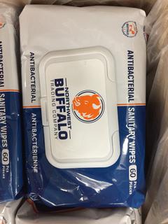 (1) Box of 36 Bags of Northwest Buffalo Trading Company Individual Packages of Sanitary Wipes.