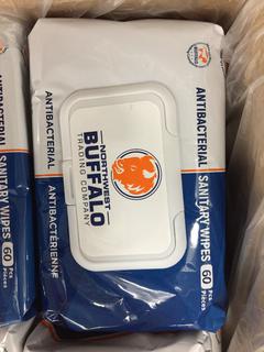 (1) Box of 36 Bags of Northwest Buffalo Trading Company Individual Packages of Sanitary Wipes.