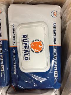 (1) Box of 36 Bags of Northwest Buffalo Trading Company Individual Packages of Sanitary Wipes.