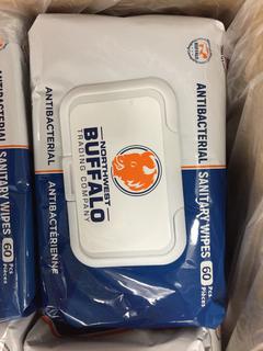 (1) Box of 36 Bags of Northwest Buffalo Trading Company Individual Packages of Sanitary Wipes.