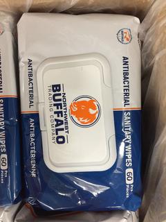 (1) Box of 36 Bags of Northwest Buffalo Trading Company Individual Packages of Sanitary Wipes.
