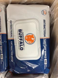 (1) Box of 36 Bags of Northwest Buffalo Trading Company Individual Packages of Sanitary Wipes.