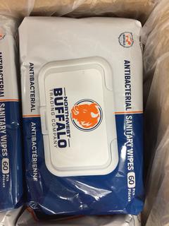 (1) Box of 36 Bags of Northwest Buffalo Trading Company Individual Packages of Sanitary Wipes.