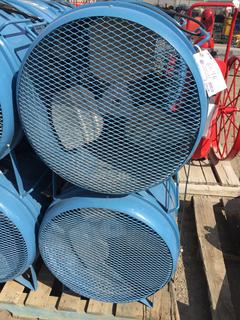 (2) Sure Flame Model# FN20 Blue Construction Fans.