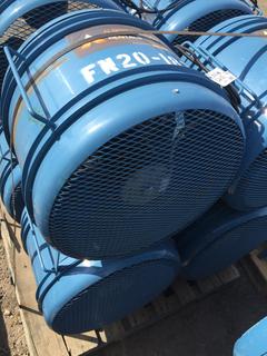 (2) Sure Flame Model# FN20 Blue Construction Fans.