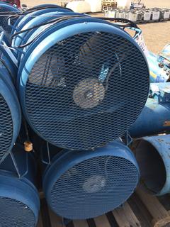 (2) Sure Flame Model# FN20 Blue Construction Fans.