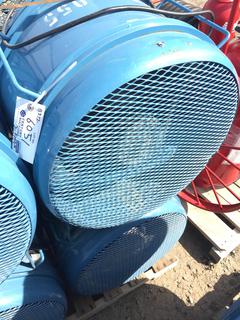 (2) Sure Flame Model# FN20 Blue Construction Fans.