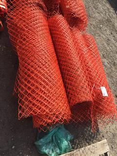 (4) Rolls of Orange Temporary Construction  Fence.