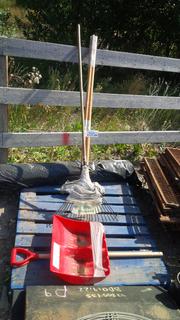 (5) Rakes, Snow Shovel & (1) Roll of 6 Mil Poly 240" x 100'.