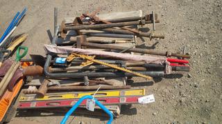 (2) Levels 4', Sledge Hammer, Hand Auger & Jack Stands.