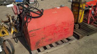 Red Fuel Tank w/ 12V 15GPM Pump.