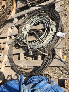 Quantity of 1/2" & 3/8" Steel Cable Slings.