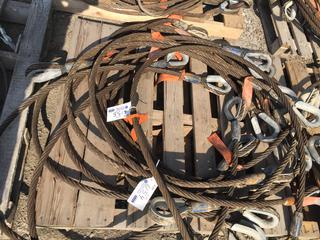 Quantity of 7/8" Steel Cable Slings.