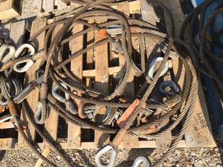Quantity of 7/8" Steel Cable Slings.